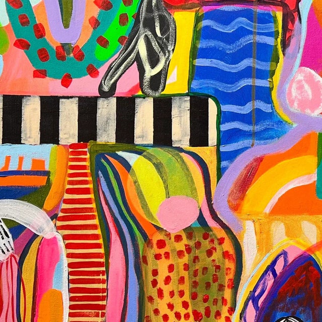 Abstract Contemporary Abstract Acrylic on Canvas Painting "Barotrópico Xi" by Daniela Marin For Sale - Image 3 of 3