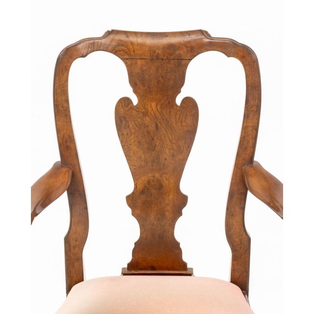 Wood Queen Anne Style Walnut Dining Chairs, 4 For Sale - Image 7 of 11