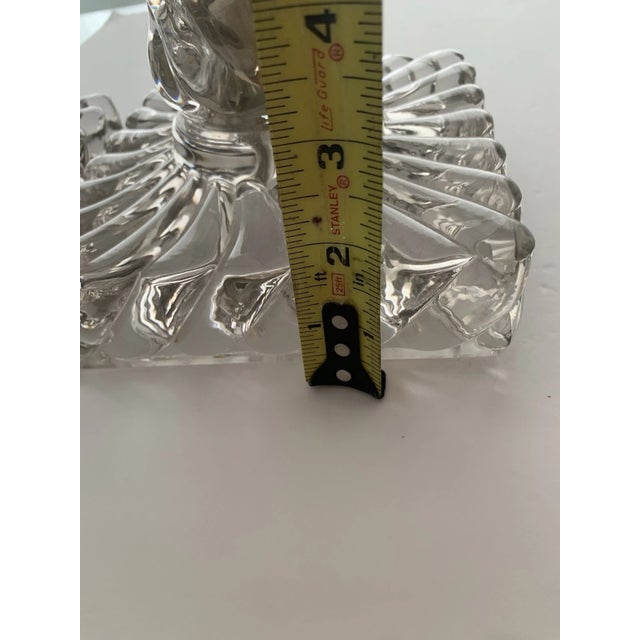 1920's Tall French Classic Crystal Columnar Swirl Pattern Table Lamps by Baccarat a - Pair For Sale In Miami - Image 6 of 17