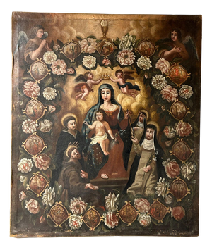 Central Italian Artist, Devotional Scene, Late 17th Century, Painting on Wood
