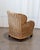 A rattan and French cane club chair in the Art Deco Revival style, produced circa 1980 with a construction quality —...