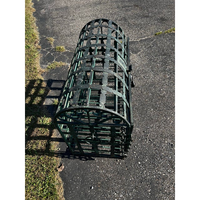 French Unique Antique French 20th Century Wrought Iron Wine Chest With Lock For Sale - Image 3 of 8