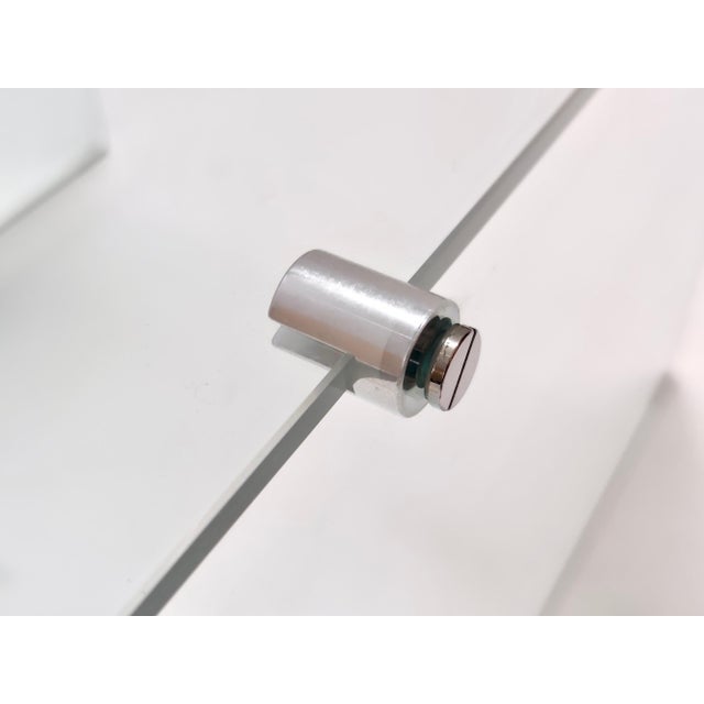 Metal Vintage Tempered Glass and Steel Side Table by Gallotti & Radice, 1970s For Sale - Image 7 of 9