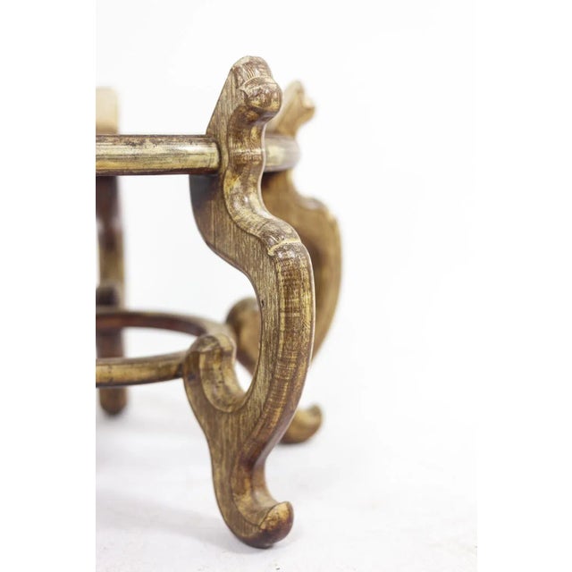 Asian Style Plinths in Ironwood, 1900s, Set of 2 For Sale - Image 6 of 8