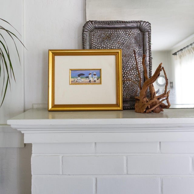 Miniature Framed Seaside Painting by Georgia Artist Sallie Carlson For Sale - Image 4 of 11