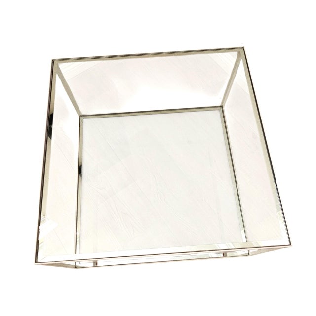 1980s Vintage Dux Sweden Minimalist White Metal Frame Two-Tier Glass Coffee Table For Sale - Image 5 of 5