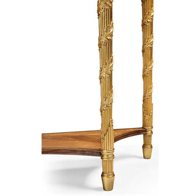 Small Demi-Lune Console Table For Sale In Greensboro - Image 6 of 7