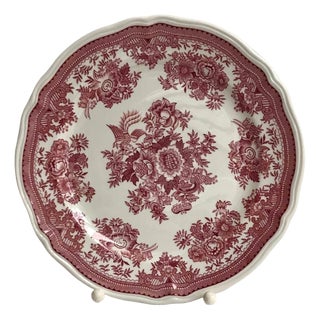 Vintage Red Fasan Porcelain Plate from Villeroy & Boch, 1970s For Sale
