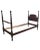 Brown 1920s Foote-Reynold Co. Mahogany and Walnut Semi-Poster Single Size Bedstead For Sale - Image 8 of 12