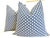 A pair of NEW pillows made from beautiful and much loved "BETWIXT" fabric from Schumacher in “Indigo and Ivory”. This...