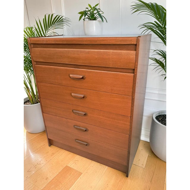 Mid-Century Teak Tallboy Chest of Drawers by William Lawrence | Original 1960s A superb quality mid-century teak tallboy...