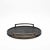 Modern Round Tray in Black Shagreen With Bronze Patina Brass by R&y Augousti For Sale - Image 3 of 11