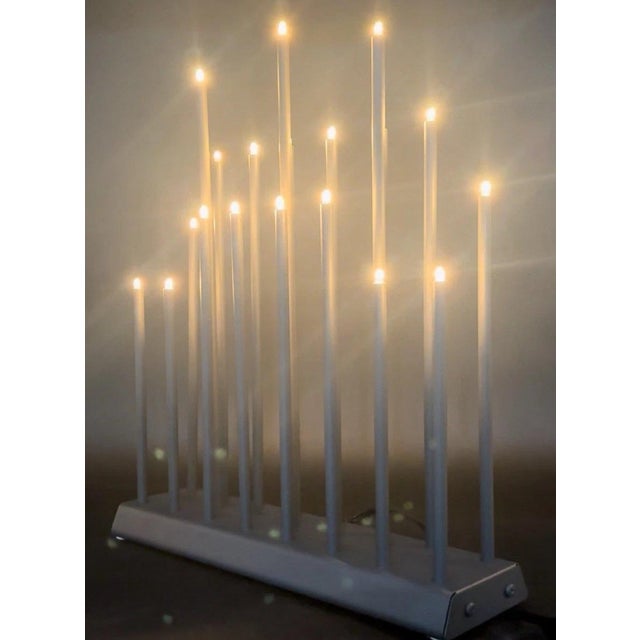 Vintage Swedish Svenska Danish Modernist Electric Light Elflugan Gray Metal For Sale - Image 12 of 17