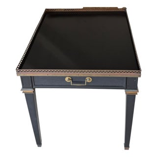 Signed Maison Jansen Louis XVI French Side Table W Gallery Rim - 1 of 2 For Sale