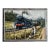 Framed Train “The Flying Scotsman” Needlepoint. For Sale