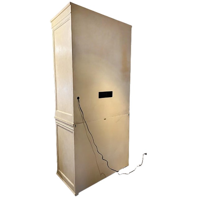 Media Armoire With Mirrored Cabinet Doors For Sale - Image 4 of 12