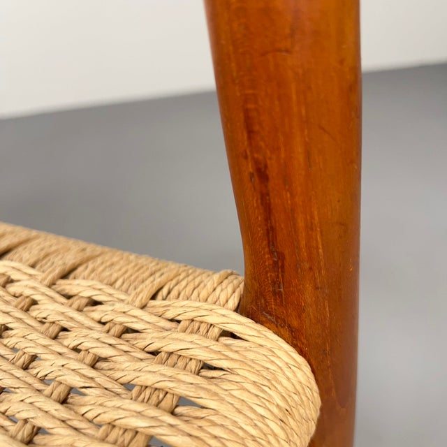 Teak Model 75 Chairs with Paper Cord Weave by Niels Otto Møller for JL Møllers Mobelfabrik, Set of 4 For Sale - Image 10 of 18
