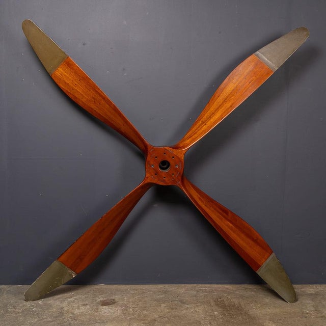 Antique WWI British R.A.F. Fe8 Fighter Plane Four-Blade Propeller, 1916 For Sale - Image 4 of 18