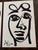 Peter Keil 1970s Black and White Cubist Portrait Paintings by Peter Keil - Set of 2 For Sale - Image 4 of 5