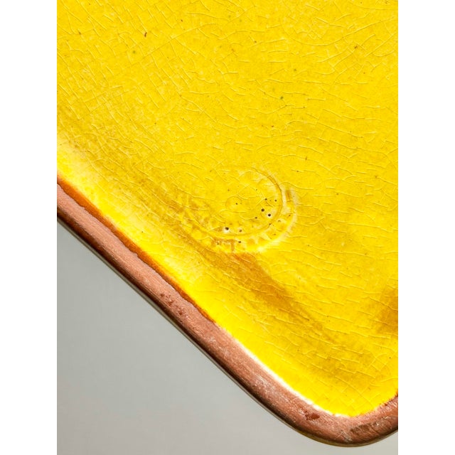Ceramic Terre E Provence Yellow & Green Earthenware Rectangle Butter Dish For Sale - Image 7 of 7