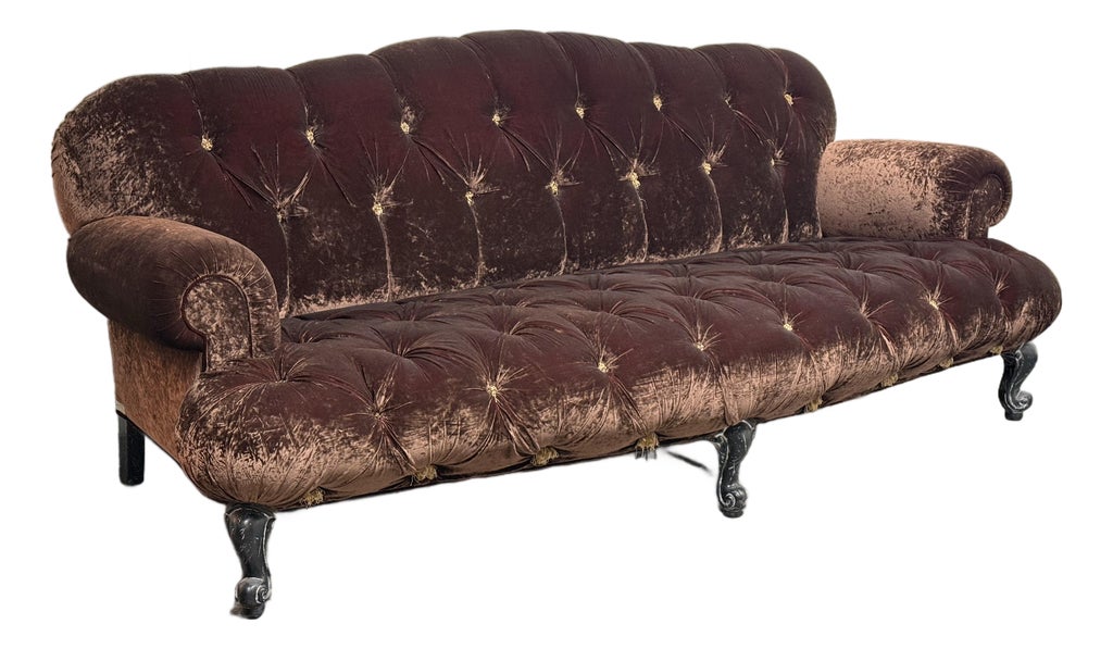 Provasi Bespoke Paris Velvet Sofa, Vintage