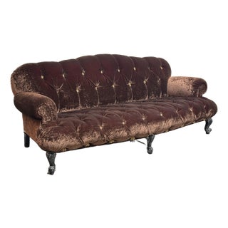Provasi Bespoke Paris Velvet Sofa, Vintage For Sale