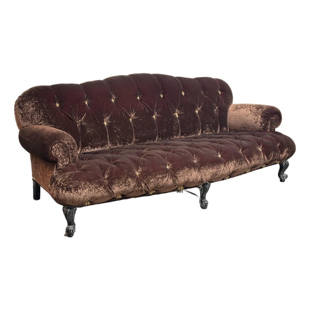 Provasi Bespoke Paris Velvet Sofa, Vintage For Sale