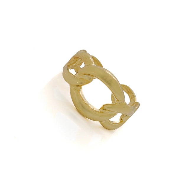 Stylish Adjustable Mira Gold Ring, Size 5 For Sale In Miami - Image 6 of 9