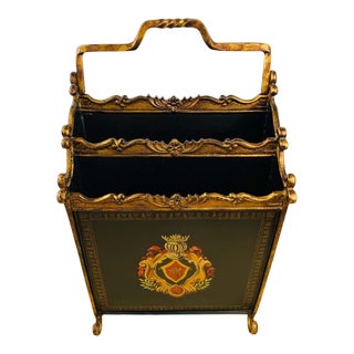 A Hollywood Regency Style Magazine Rack For Sale