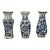 Set of 3, 19th Century Qing Dynasty Blue and White Porcelain Vases For Sale