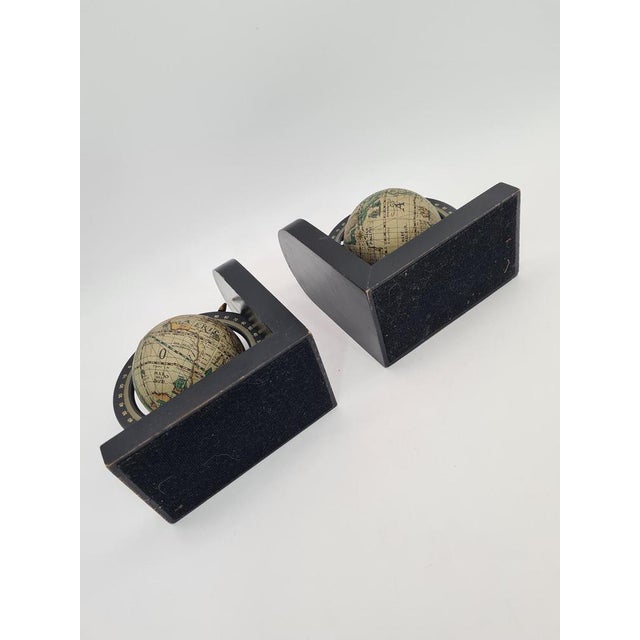 Wood Bookends with Armillary Globes, 1970s, Set of 2 For Sale - Image 7 of 12
