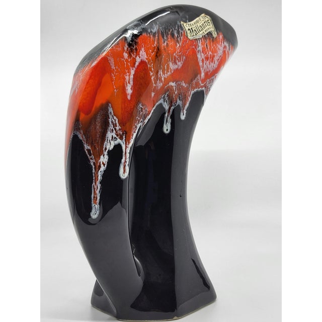 Mid-Century Modern Vintage Ceramic Vase from Vallauris, France, 1950 For Sale - Image 3 of 11