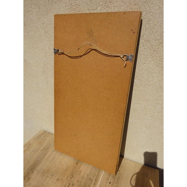 Wood and Gilded Stucco Mirror, 1950s For Sale - Image 9 of 14