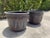 Vintage Mexican Blackwashed Terracotta Planters – Pair For Sale - Image 4 of 11