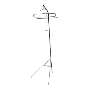 Vintage Modernist Jacques Adnet Style Wrought Iron Hairpin Clothing Valet