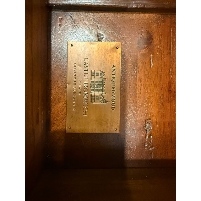 English Theodore Alexander Wood Sideboard / Bar For Sale - Image 3 of 9