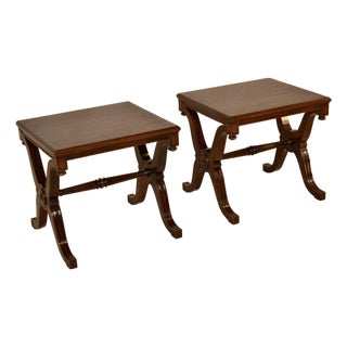 Pair of Edwardian Mahogany Side Tables From England, Circa 1900 For Sale