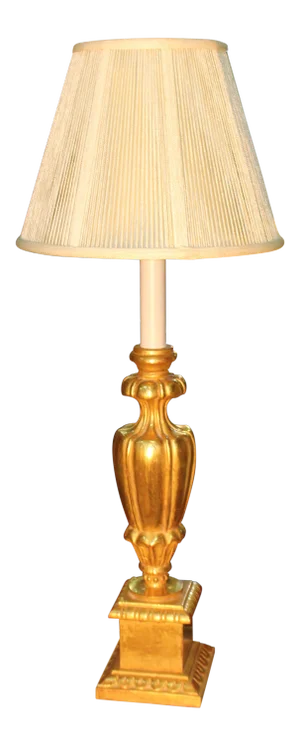 Modern 22k Gold Leaf Table Lamp