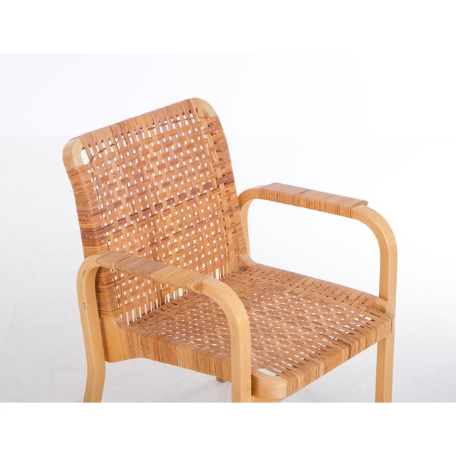 Brown Set of Model 45 Armchairs attributed to Alvar Aalto for Artek, 1970s For Sale - Image 8 of 14