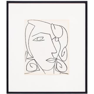 Françoise Gilot, Portrait of a Woman, 1951, Lithograph, Framed For Sale
