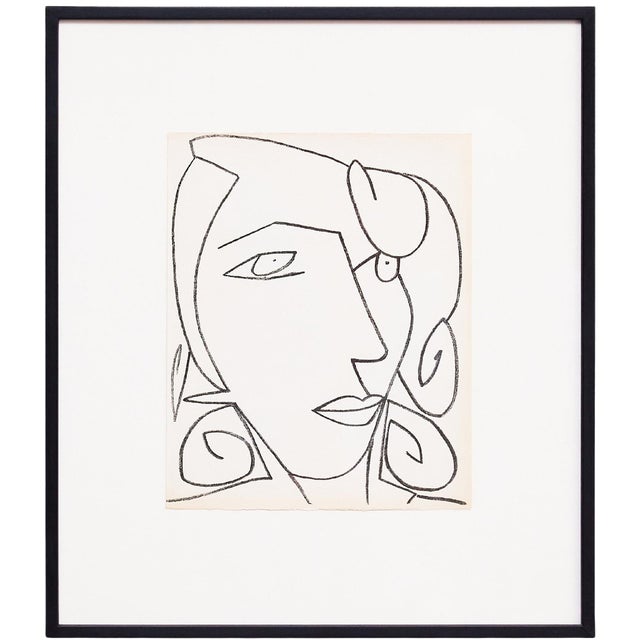 Françoise Gilot, Portrait of a Woman, 1951, Lithograph, Framed For Sale