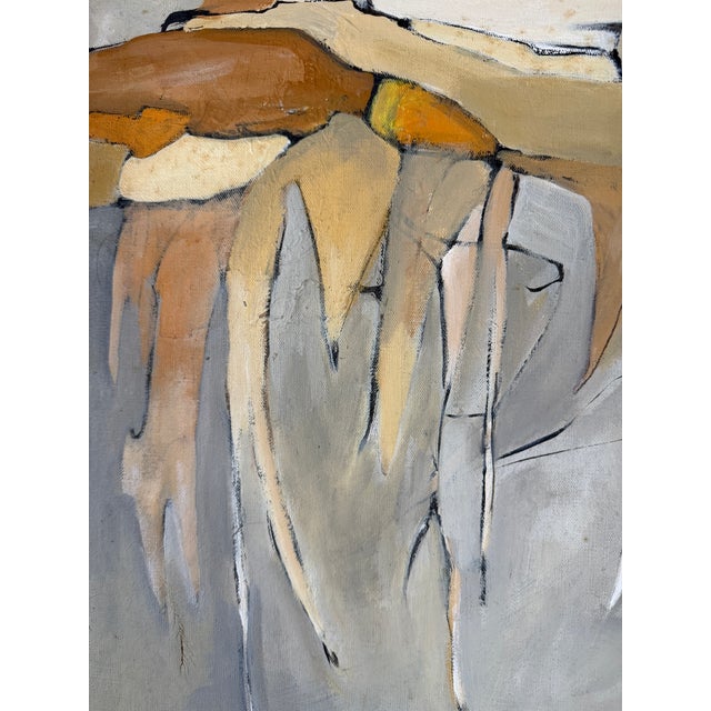 1970s 1970s C. Jackson Expressionist Abstract Oil on Canvas Painting – Signed For Sale - Image 5 of 12