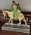 Early Chinese Immortal on Horseback Terracotta Roof Tile on Lucite - Figurine For Sale - Image 4 of 5