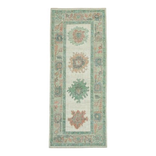 Turkish Oushak Runner Rug 2'9" x 6'8" #17545 For Sale