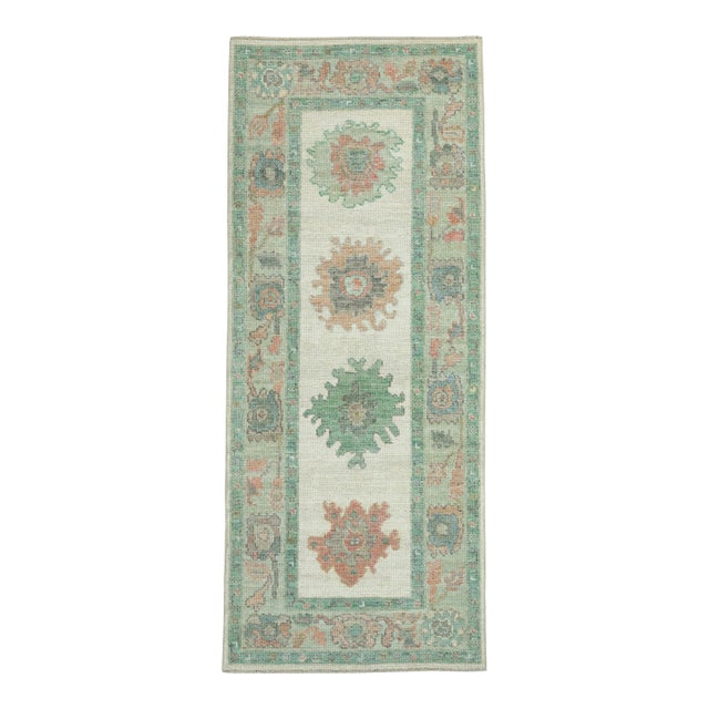 Turkish Oushak Runner Rug 2'9" x 6'8" #17545 For Sale