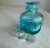 Blenko 1960s Turquoise Blue Blenko or Empoli Style Crackle Glass Bottle With Stopper For Sale - Image 4 of 8