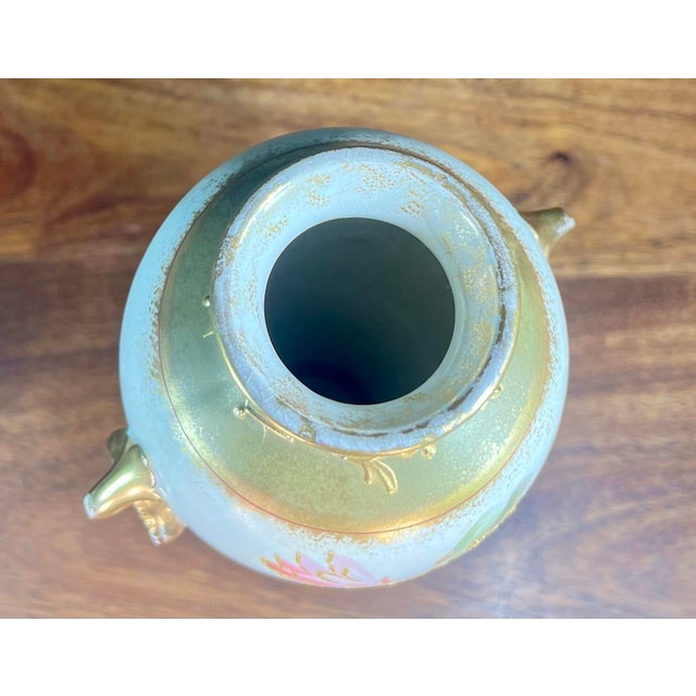 Ceramic Antique Royal Bonn (Germany) Hand Painted Porcelain Vase For Sale - Image 7 of 8