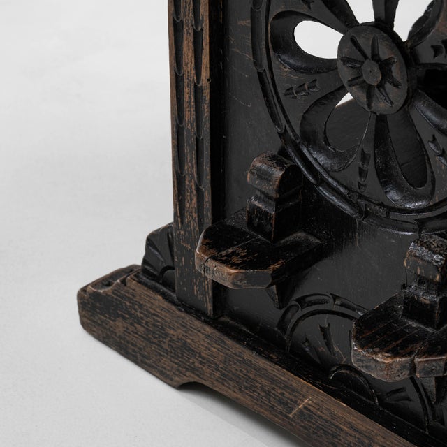 Wood 20th Century French Wood Black Patinated Stools - A Pair For Sale - Image 7 of 18