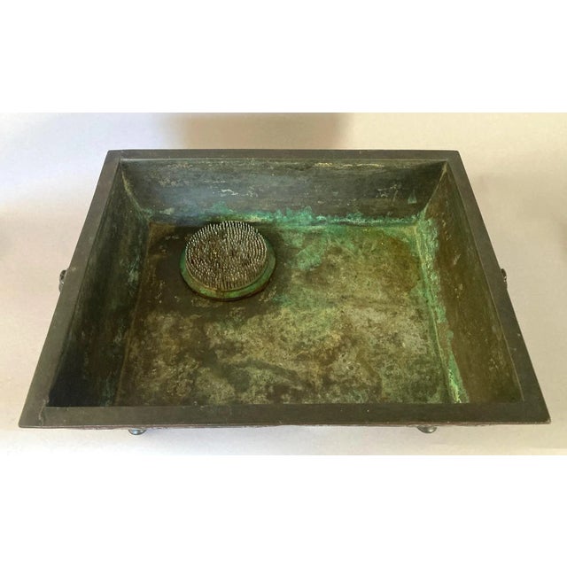 Bronze Fine Decorated Antique Japanese Bronze Planter, Suiban For Sale - Image 8 of 8