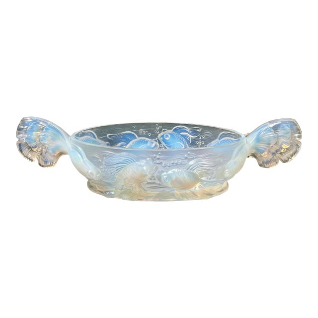 1930s Verlys, France Opaline Art Glass Bowl For Sale